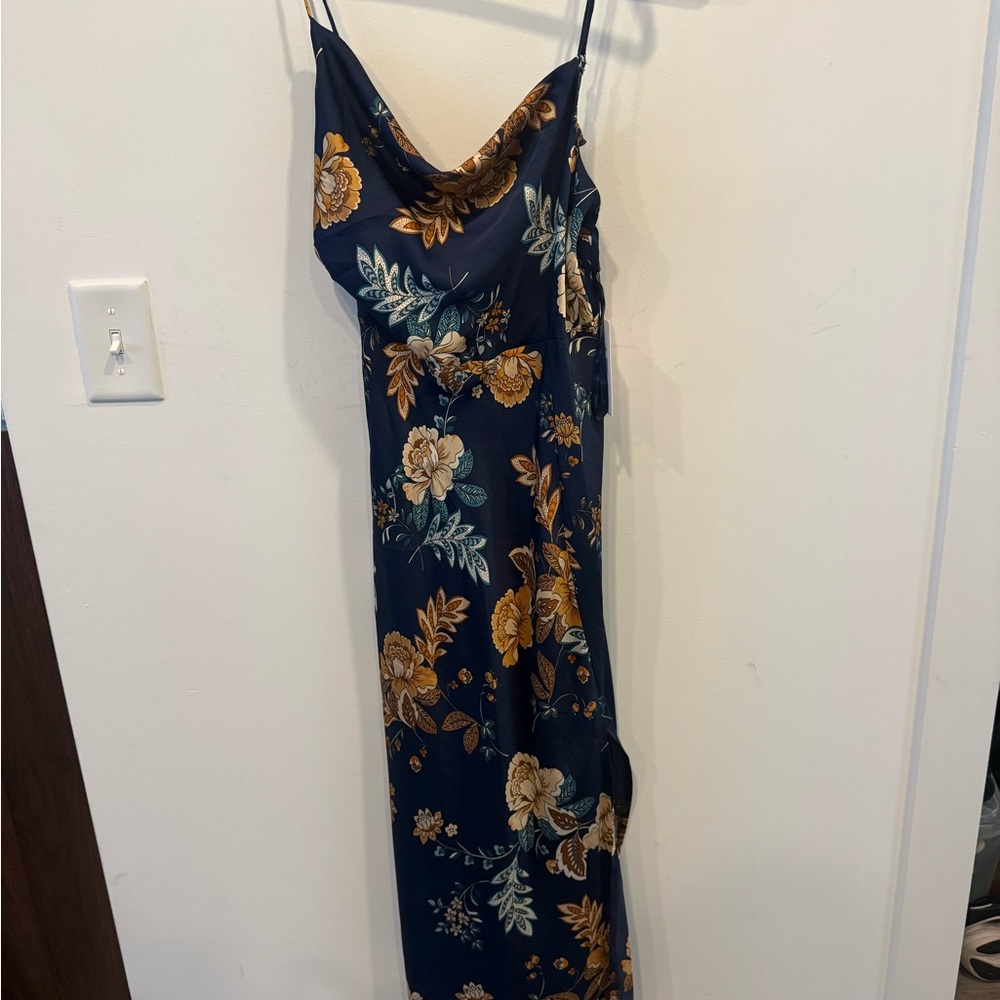 Hello Molly navy floral dress NWT